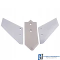 Set für Stoppelgrubber 1x Scharspitze + 2x Scharblatt. Schare Breite 120 mm, Scharblatt Länge: 240 mm