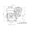 Verbrennungsmotor Honda GX120 UT3QX4OH mit Hydraulikpumpe BG1 1,80ccm, 6,48 L/MIN
