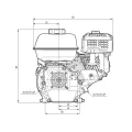 Verbrennungsmotor Honda GX200 UT2QX4OH mit Hydraulikpumpe BG1 2,45 ccm, 8,82 L/MIN
