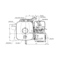 Verbrennungsmotor Honda GX200 UT2QX4OH mit Hydraulikpumpe BG1 3,05 ccm, 11 L/MIN