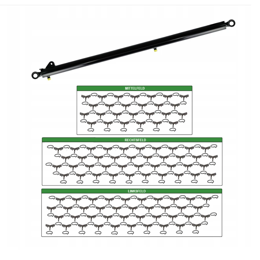 Set zu Wiesenschleppe Hydraulisch ausklappbar. Breite 6 m, Anzahl der Reihen 4