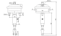 Bremszylinder für Anhänger. Pneumatisch-hydraulisch, Kolbendurchmesser 25 mm, Membrangröße T20. Befestigungsplatte Bremszylinder im Set