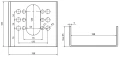 Bremszylinder für Anhänger. Pneumatisch-hydraulisch, Kolbendurchmesser 30 mm, Membrangröße T24. Befestigungsplatte Bremszylinder im Set