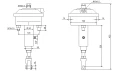 Bremszylinder für Anhänger. Pneumatisch-hydraulisch, Kolbendurchmesser 30 mm, Membrangröße T24. Befestigungsplatte Bremszylinder im Set