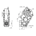 Kratzbodengetriebe typ PMS(C) 25-40-5,5-0.036, übersetzung: 27,7:1 mit Hydraulikmotor BMR 100