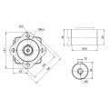 Kratzbodengetriebe typ PMS(A) 32-50-11-0.028, übersetzung: 35,7:1 mit Hydraulikmotor SMS 100