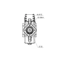 Kratzbodengetriebe typ PMS(A) 32-50-11-0.028, übersetzung: 35,7:1 mit Hydraulikmotor SMS 125