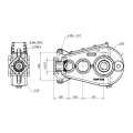 Kratzbodengetriebe typ PMS(A) 25-50-11-0.028, übersetzung: 35,7:1 mit Hydraulikmotor BMR 80