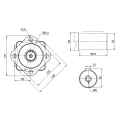 Kratzbodengetriebe typ PMS(B) 32-55-11-0.08, übersetzung: 12,5:1 mit Hydraulikmotor SMS 125