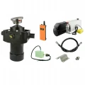 Hydraulik für Kippanhänger, Hydraulikaggregat 12V mit Funkfernbedienung + Teleskopzylinder mit Kardanring Hub 1050. Tragkraft bis zu 8 Tonnen