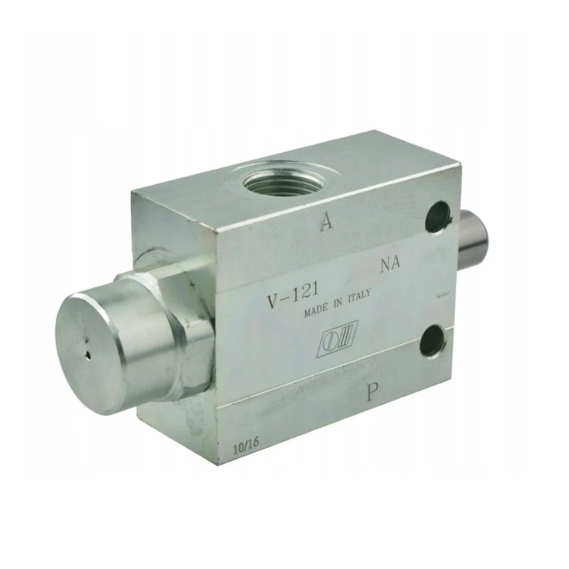 Hydraulisch Begrenzungsventil (Endschalter) V-101 Innengewinde: 3/8" Max. Durchfluß: 45L/min Max. Betriebsdruck: 350bar offener Stellung