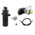 Hydraulik für Kippanhänger, Hydraulikaggregat 12V + Teleskopzylinder Hub 1200. Tragkraft bis zu 10Tonnen