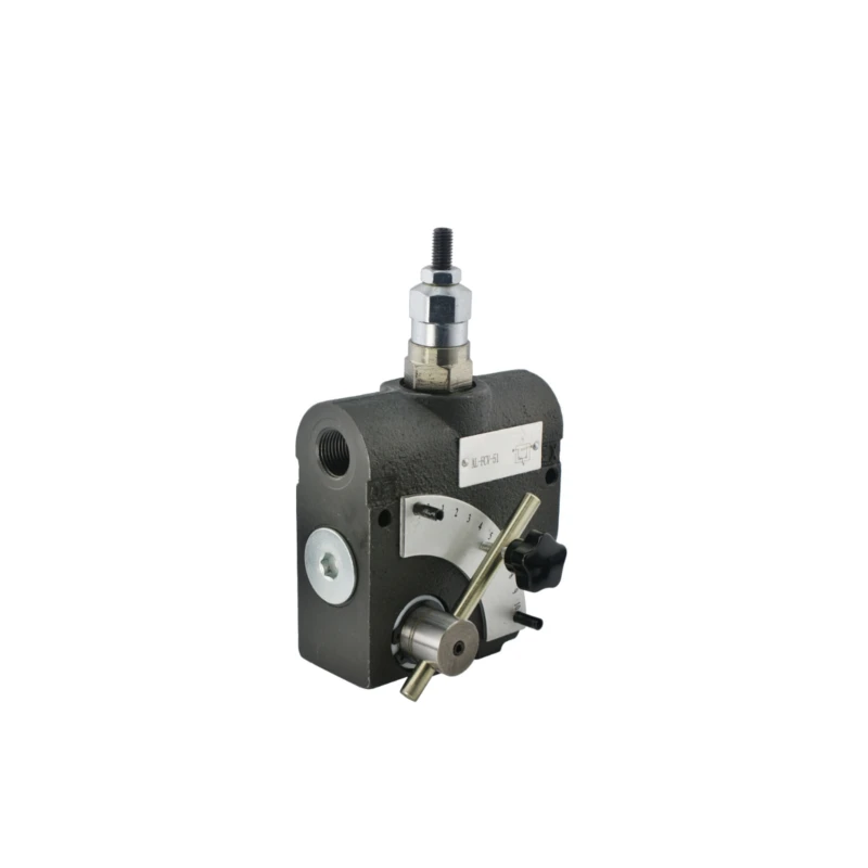 Stromregelventil mit Maßstab und Sicherheitsventil VPR3 Innengewinde: 1/2" Max. Durchfluß: 75L/min Max. Betriebsdruck: 210bar
