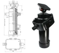 Hydraulik für Kippanhänger, Hydraulikaggregat 12V + Teleskopzylinder mit Kardanring Hub 1300. Tragkraft bis zu 8 Tonnen