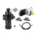 Hydraulik für Kippanhänger, Hydraulikaggregat 12V + Teleskopzylinder mit Kardanring und Lagerbockpaar Hub 1237. Tragkraft bis zu 8 Tonnen