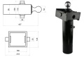 Hydraulik für Kippanhänger, Hydraulikaggregat 24V + Teleskopzylinder Hub 520. Tragkraft bis zu 5 Tonnen