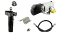 Hydraulik für Kippanhänger, Hydraulikaggregat 24V + Teleskopzylinder Hub 520. Tragkraft bis zu 5 Tonnen