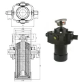 Hydraulik für Kippanhänger, Hydraulikaggregat 24V mit Funkfernbedienung + Teleskopzylinder mit Kardanring Hub 1050. Tragkraft bis zu 8 Tonnen