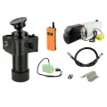 Hydraulik für Kippanhänger, Hydraulikaggregat 24V mit Funkfernbedienung + Teleskopzylinder mit Kardanring Hub 910. Tragkraft bis zu 7 Tonnen