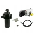 Hydraulik für Kippanhänger, Hydraulikaggregat 24V + Teleskopzylinder mit Kardanring Hub 1200. Tragkraft bis zu 10 Tonnen