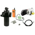 Hydraulik für Kippanhänger, Hydraulikaggregat 12V mit Funkfernbedienung + Teleskopzylinder mit Kardanring Hub 1200. Tragkraft bis zu 10 Tonnen