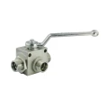 Hochdruck - kugelhahn 3 Wege RS 3 VIE M22x1,5 Gewinde: M22x1,5 Max. Durchfluß: 60L/min Max. Betriebsdruck: 350bar