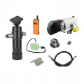 Hydraulik für Kippanhänger, Hydraulikaggregat 24V mit Funkfernbedienung + Teleskopzylinder Hub 700. Tragkraft bis zu 5 Tonnen