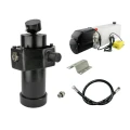 Hydraulik für Kippanhänger, Hydraulikaggregat 24V + Teleskopzylinder mit Kardanring Hub 1237. Tragkraft bis zu 8 Tonnen