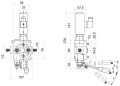 Elektromagnetisches steuerventil 60L 24Volt 1 Sektion doppeltwirkend
