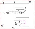 Elektromagnetisches steuerventil 60L 24Volt 1 Sektion doppeltwirkend