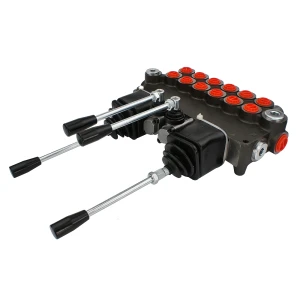 Handsteuerventil 80L 6-fach doppeltwirkend mit 2x Kreuzhebel