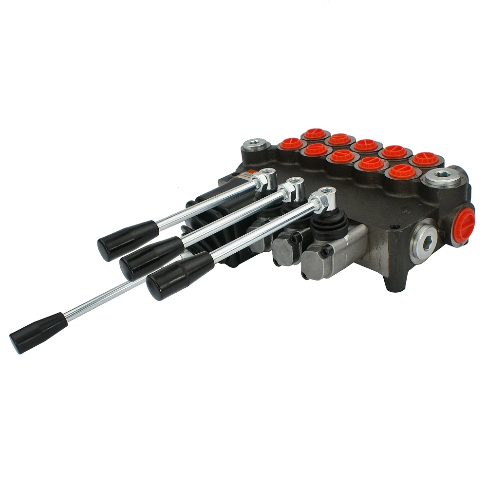 Handsteuerventil 80L 5-fach doppeltwirkend mit Kreuzhebel