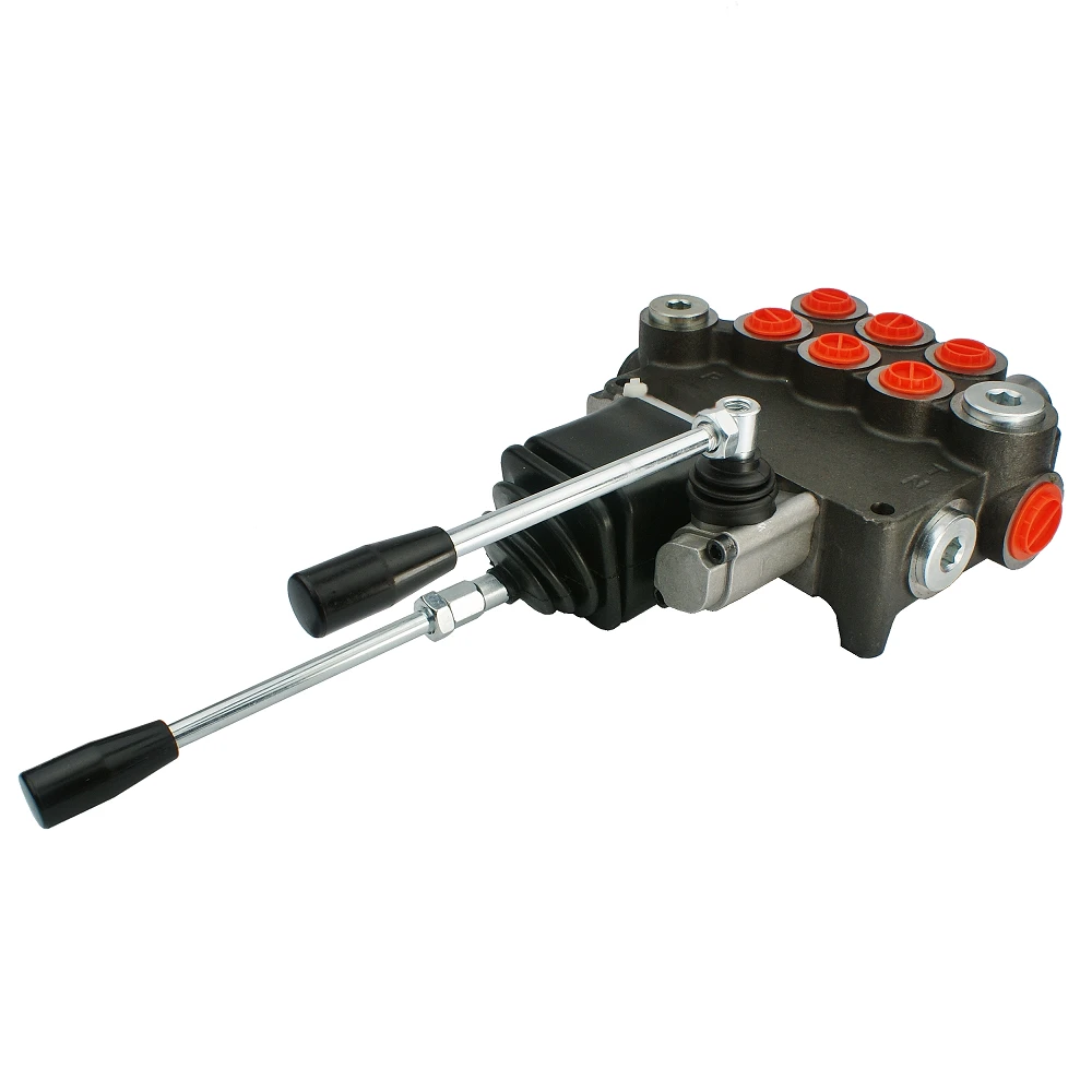 Handsteuerventil 80L 3-fach doppeltwirkend mit Kreuzhebel