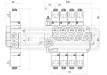 Elektromagnetisches steuerventil 80L 4-Fach 24V im Set mit steurende Paneele mit sechs Tasten