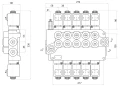 Elektromagnetisches steuerventil 80L 5-Fach 24V im Set mit steurende Paneele mit fünf Tasten