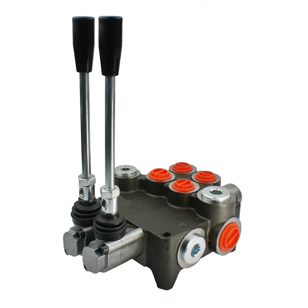 Handsteuerventil 80L 2-fach 1xDW 1xdoppeltwirkend für Hydraulikmotoren