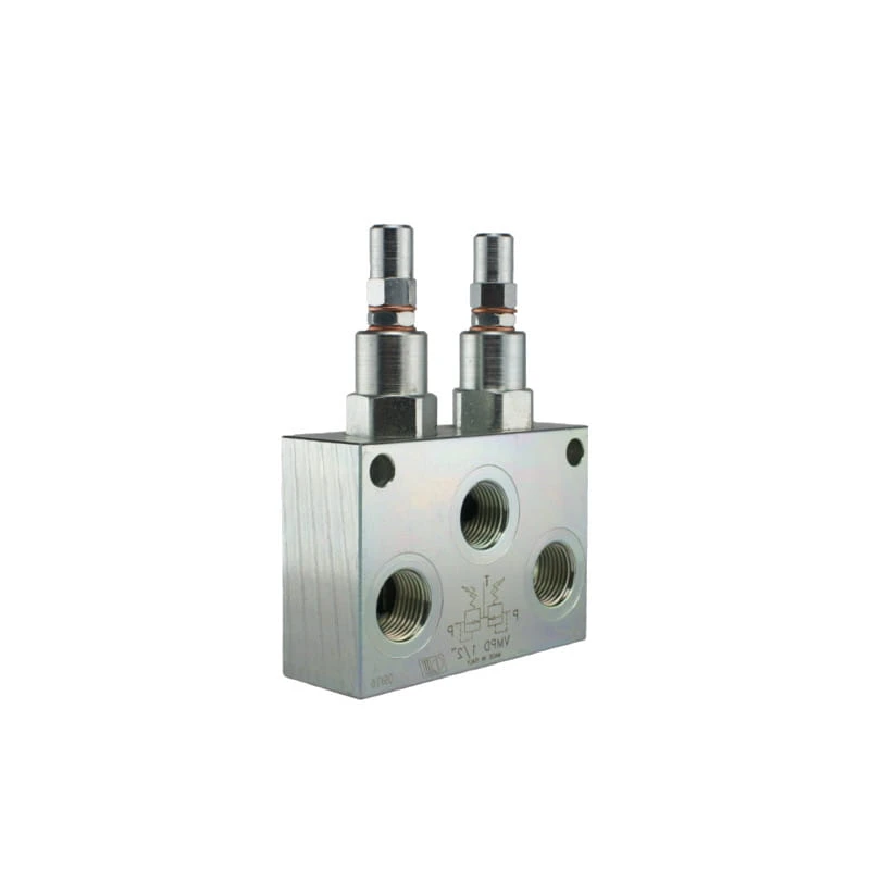 Hydraulik Doppel-Druckbegrenzungsventil VMPD Innengewinde: 1/2" Durchfluß: 70L/min Betriebsdruck: 10-180bar