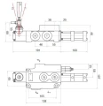 Handsteuerventil und pneumatik 1 Sektion 80l doppeltwirkend