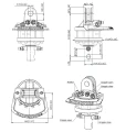 Hydraulik-Rotator GR1 1/4" – 10 l/min, 1000 kg, Baltrotors - Schema