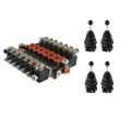 Elektromagnetisches steuerventil 40L 7-Fach 24V im Set mit einem vier 5-Positionen Joysticks elektrischer