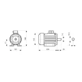 Elektromotor 3 Phasen 0,37 kW B3 400V 1370 U/min welle-14mm