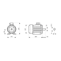 Elektromotor 3-Phasen 2,2kW B3 400V 1400U/min welle-24mm
