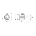 Elektromotor 3-Phasen 4kW B3 400V 1430U/min welle-28mm