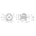 Elektromotor mit flansch 5,5kW B35 G112L 400V 3-Phasen 1440U/min welle-28mm