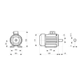 Elektromotor 3-Phasen IE3 1,5kW B3 400V 1445U/min welle-24mm