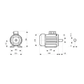 Elektromotor 3-Phasen IE3 4kW B3 400V 1450U/min welle-28mm