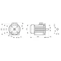 Elektromotor mit Flansch 3-Phasen IE3 2,2kW B35 400V 1400U/min welle-24mm