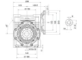 Elektromotor 3-Phasen mit Schneckengetriebe HMRV 90 1:80 IEC80 0,55kW 380V