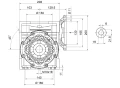 Elektromotor 3-Phasen mit Schneckengetriebe HMRV 90 1:80 IEC80 0,75kW 380V