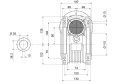 Elektromotor 3-Phasen mit Schneckengetriebe HMRV 90 1:80 IEC80 0,75kW 380V